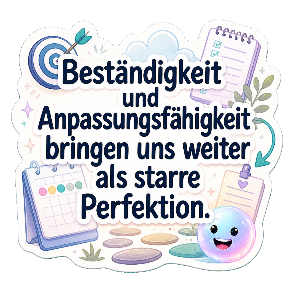 Beständigkeit und Anpassungsfähigkeit bringen uns weiter als starre Perfektion.