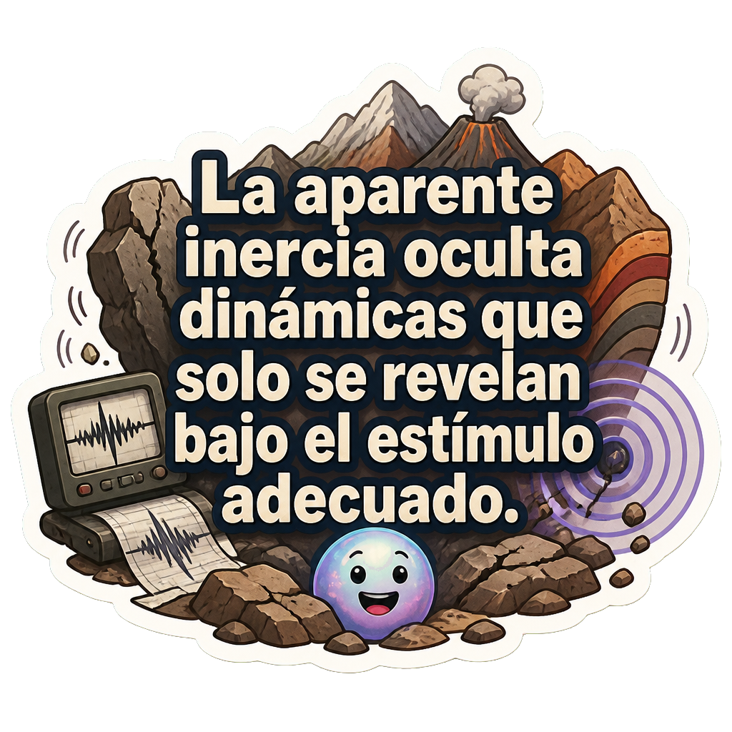 La aparente inercia oculta dinámicas que solo se revelan bajo el estímulo adecuado.