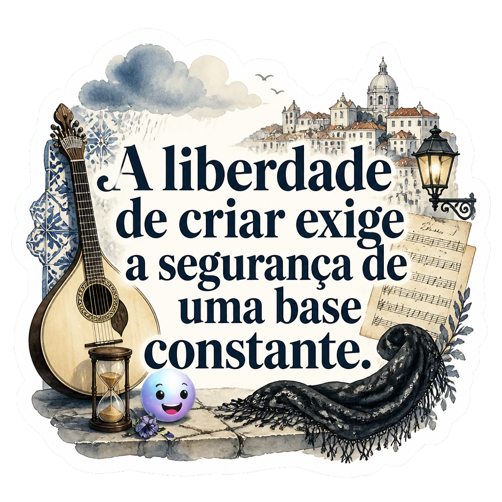 A liberdade de criar exige a segurança de uma base constante.
