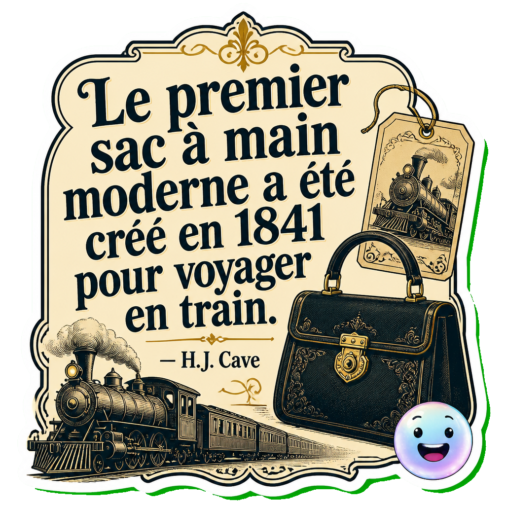 Le premier sac à main moderne a été créé en 1841 pour voyager en train.