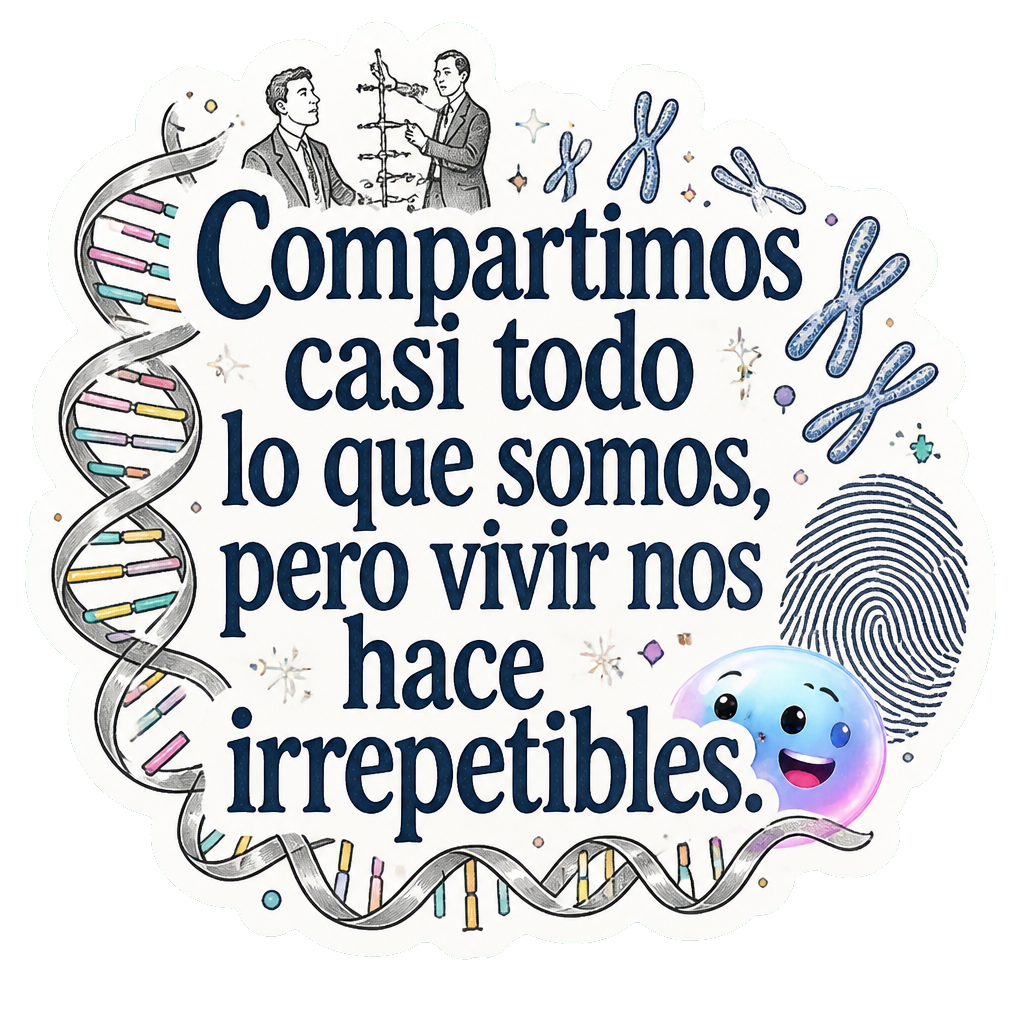 Compartimos casi todo lo que somos, pero vivir nos hace irrepetibles.