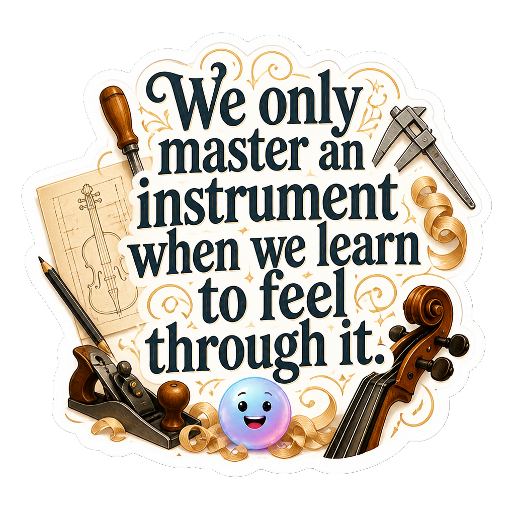 We only master an instrument when we learn to feel through it.