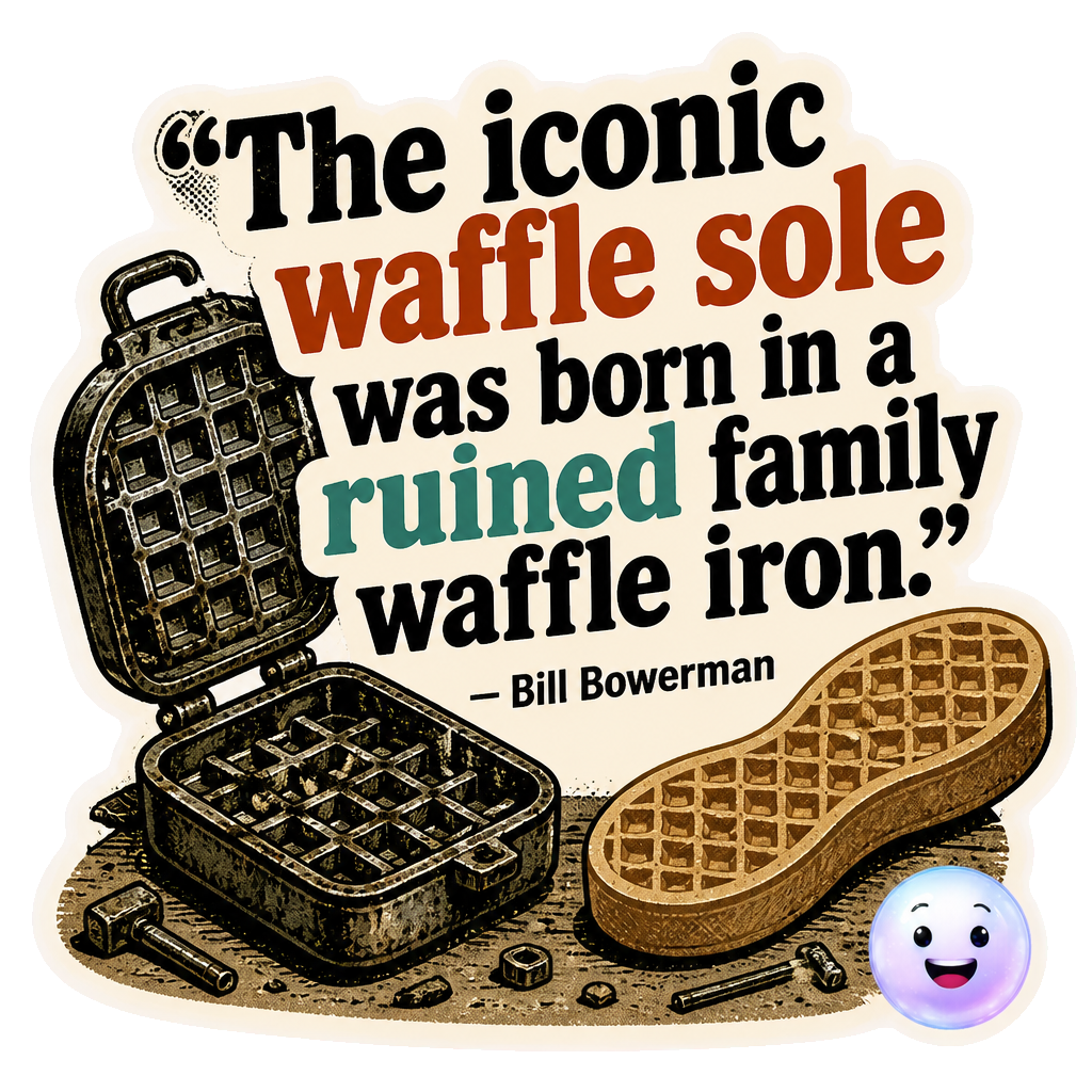 The iconic waffle sole was born in a ruined family waffle iron.