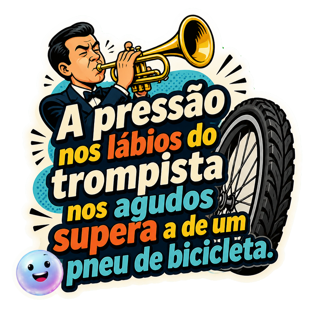 A pressão nos lábios do trompista nos agudos supera a de um pneu de bicicleta.