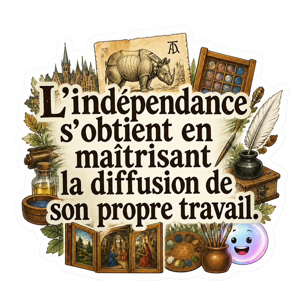 L'indépendance s'obtient en maîtrisant la diffusion de son propre travail.