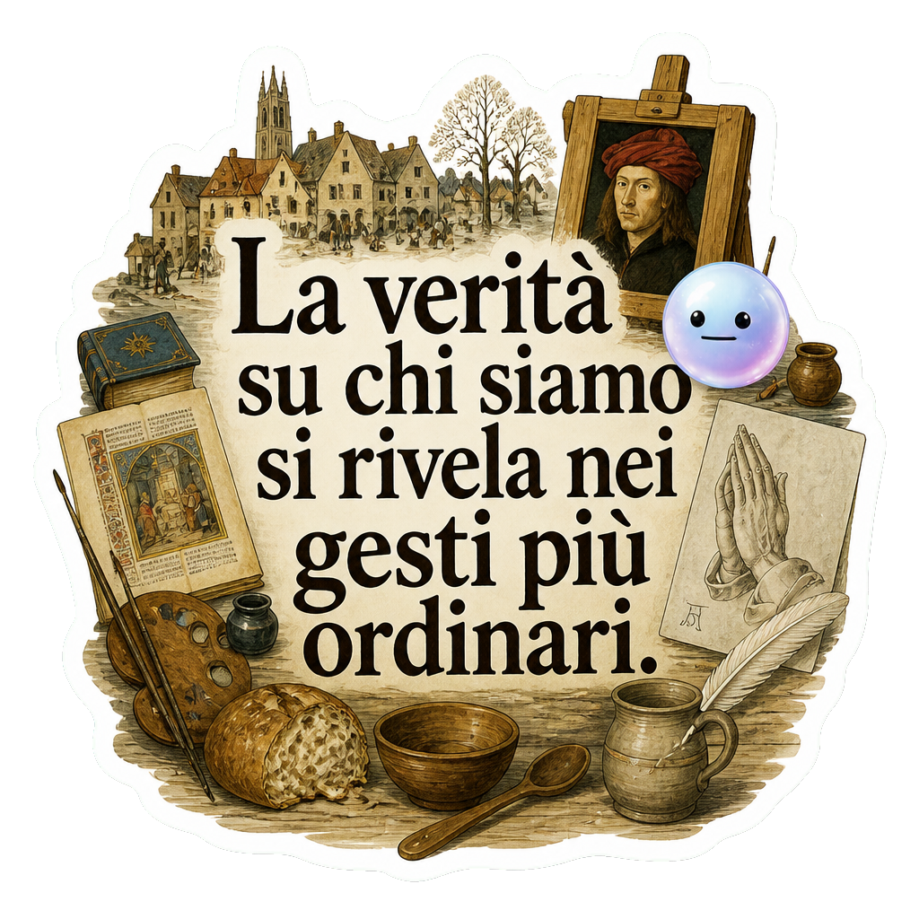 La verità su chi siamo si rivela nei gesti più ordinari.