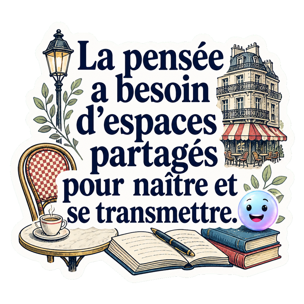 La pensée a besoin d'espaces partagés pour naître et se transmettre.