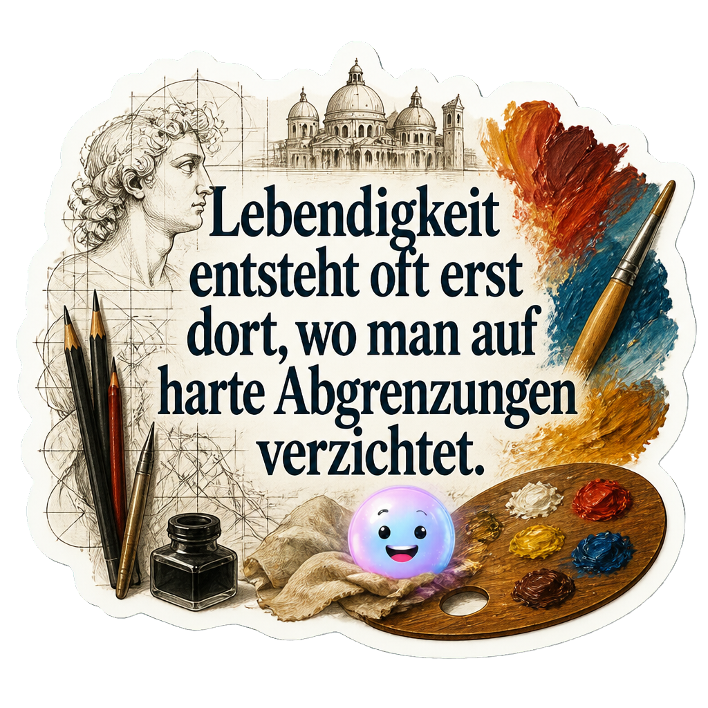 Lebendigkeit entsteht oft erst dort, wo man auf harte Abgrenzungen verzichtet.