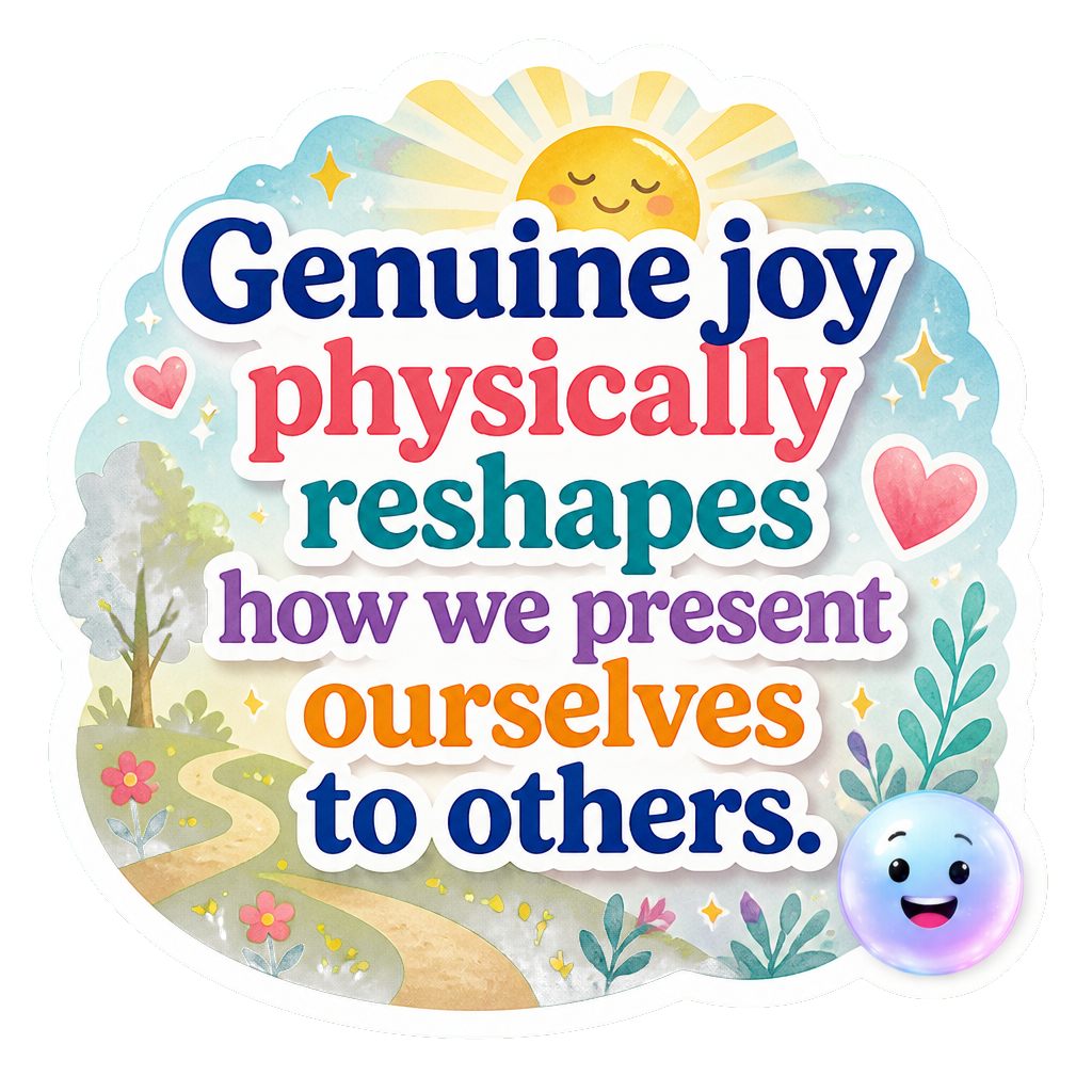 Genuine joy physically reshapes how we present ourselves to others.