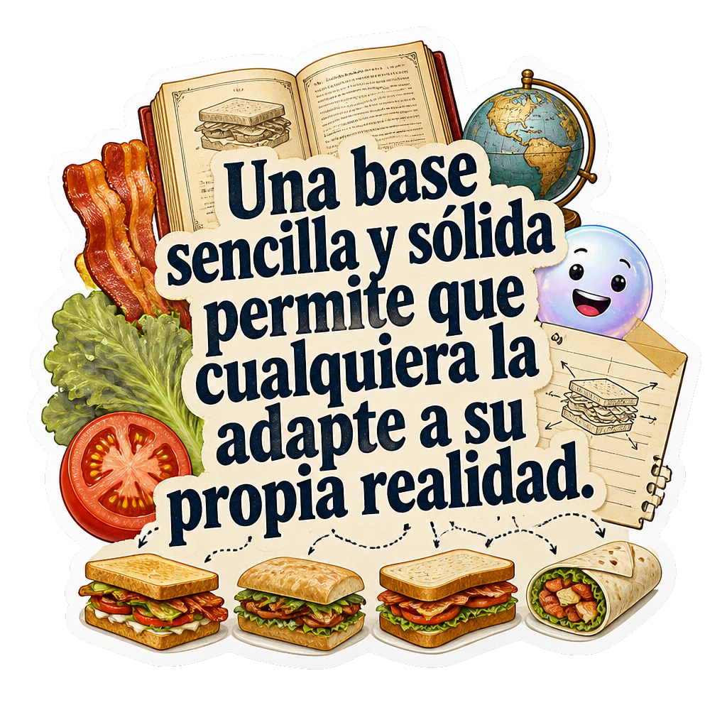 Una base sencilla y sólida permite que cualquiera la adapte a su propia realidad.