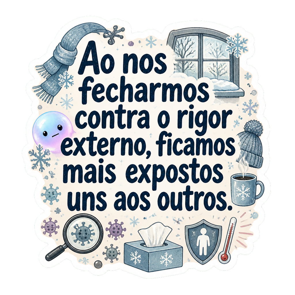 Ao nos fecharmos contra o rigor externo, ficamos mais expostos uns aos outros.