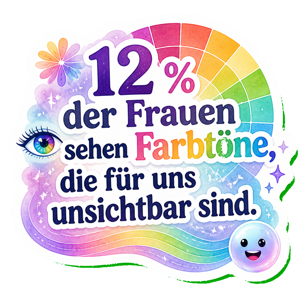 12 % der Frauen sehen Farbtöne, die für uns unsichtbar sind.