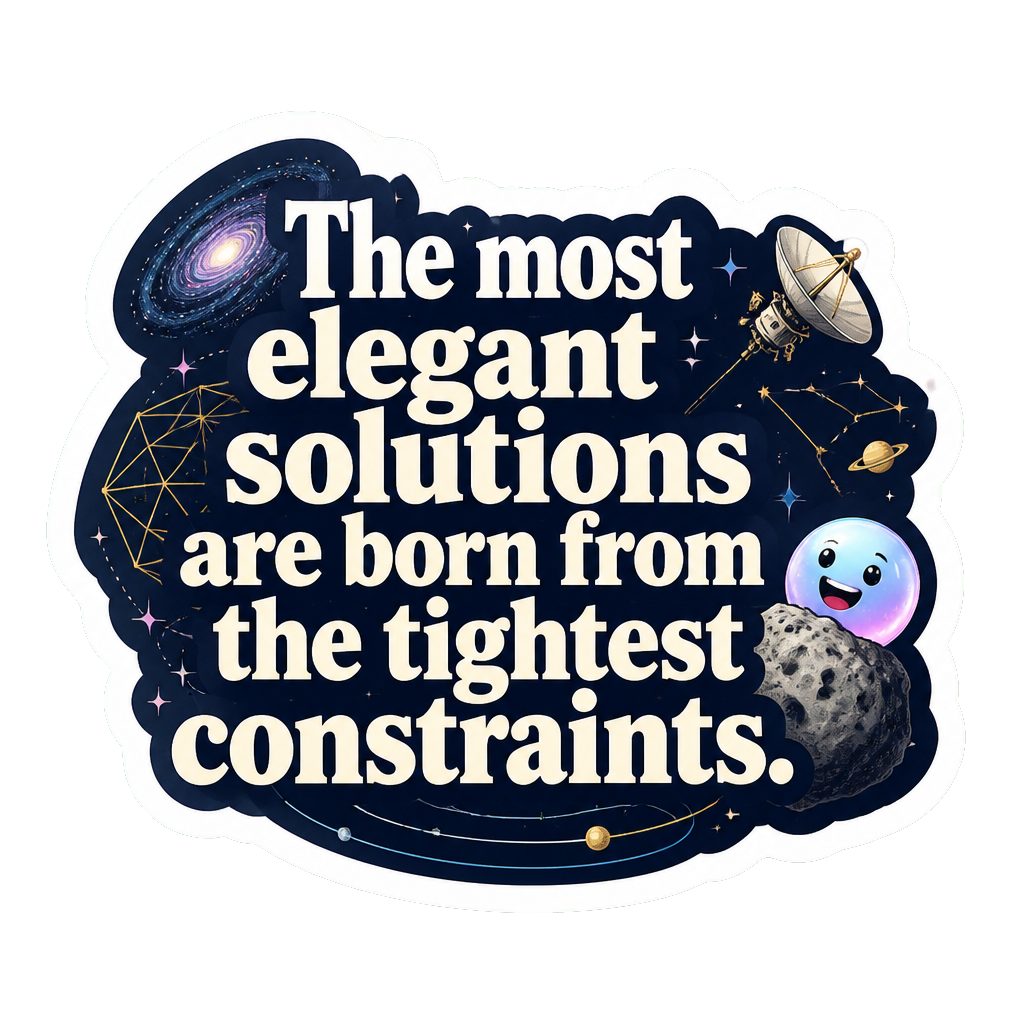 The most elegant solutions are born from the tightest constraints.