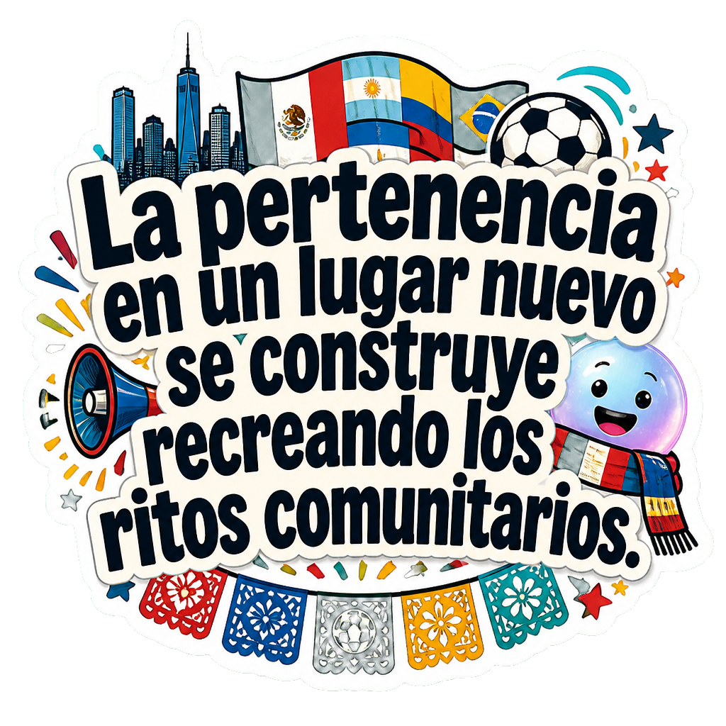 La pertenencia en un lugar nuevo se construye recreando los ritos comunitarios.