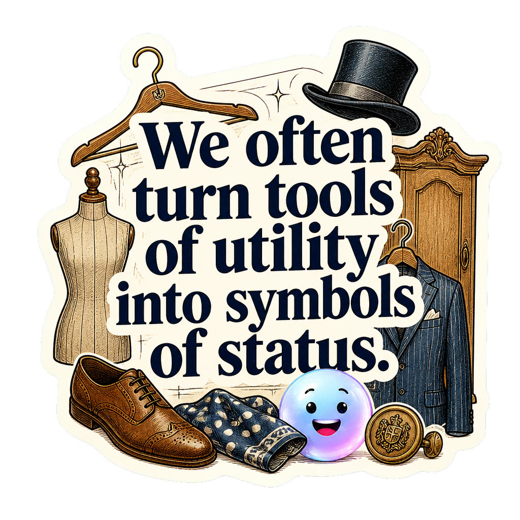 We often turn tools of utility into symbols of status.