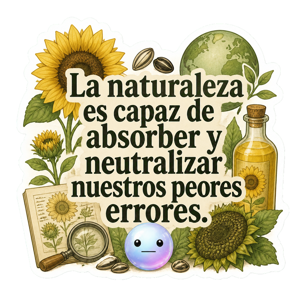 La naturaleza es capaz de absorber y neutralizar nuestros peores errores.