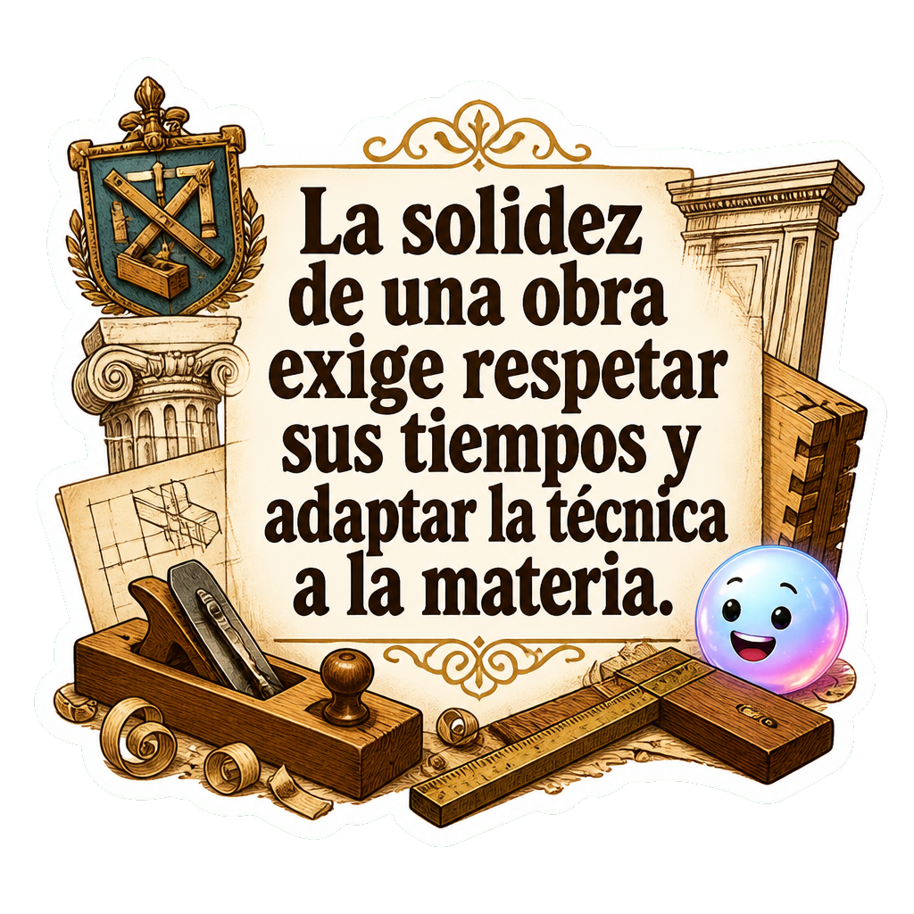 La solidez de una obra exige respetar sus tiempos y adaptar la técnica a la materia.