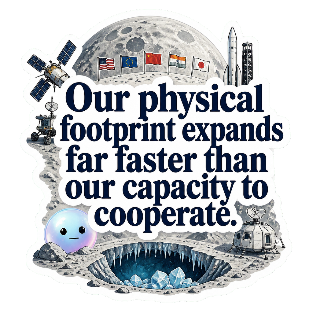 Our physical footprint expands far faster than our capacity to cooperate.