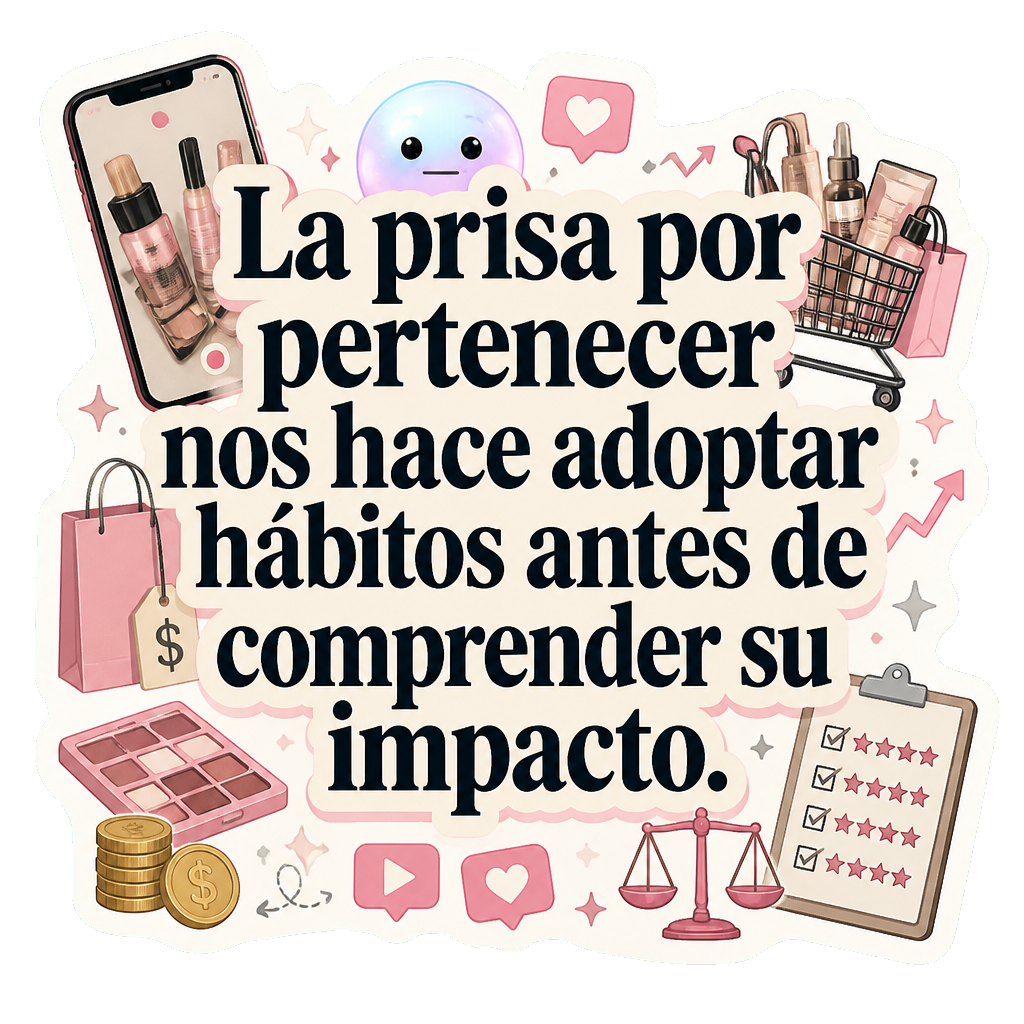 La prisa por pertenecer nos hace adoptar hábitos antes de comprender su impacto.