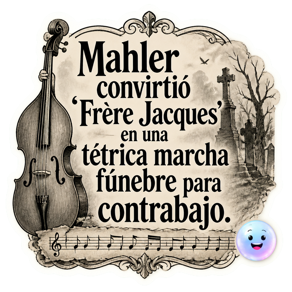 Mahler convirtió 'Frère Jacques' en una tétrica marcha fúnebre para contrabajo.