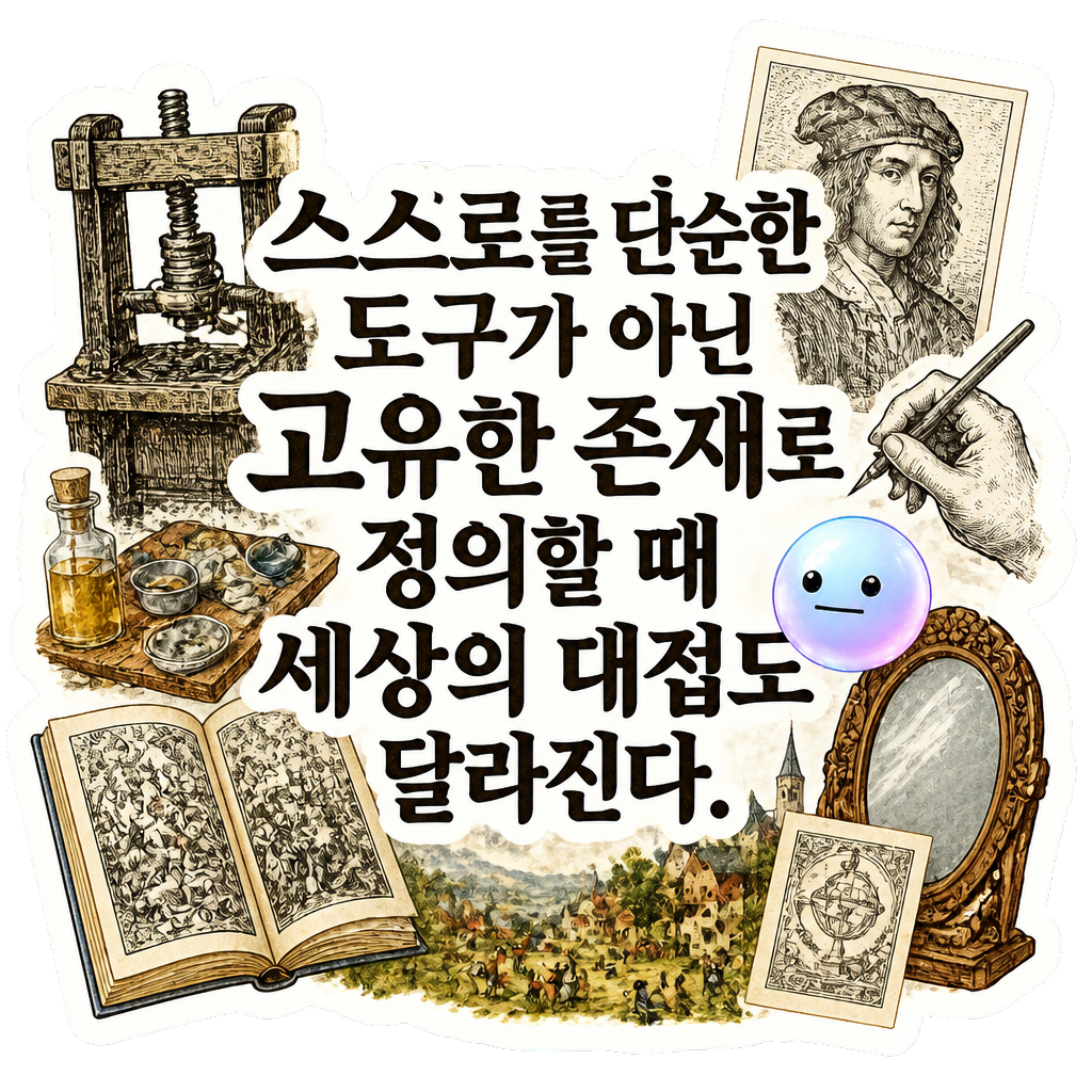 스스로를 단순한 도구가 아닌 고유한 존재로 정의할 때 세상의 대접도 달라진다.
