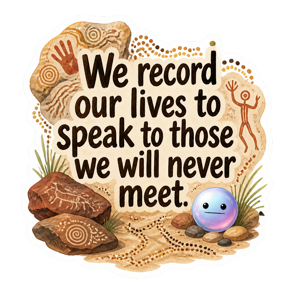 We record our lives to speak to those we will never meet.