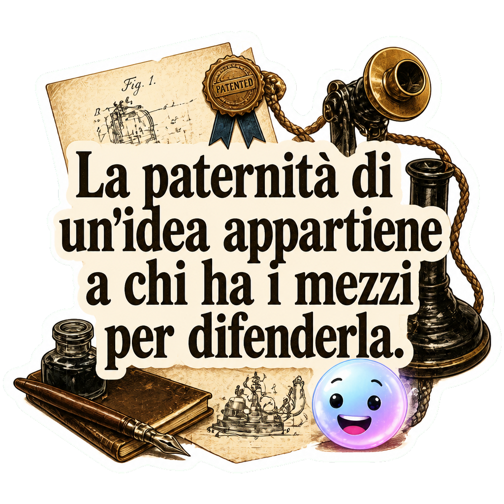 La paternità di un'idea appartiene a chi ha i mezzi per difenderla.