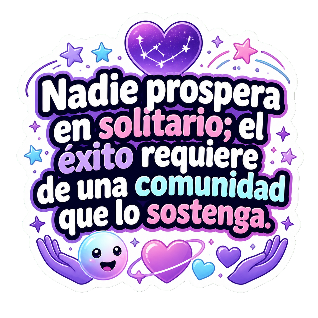 Nadie prospera en solitario; el éxito requiere de una comunidad que lo sostenga.