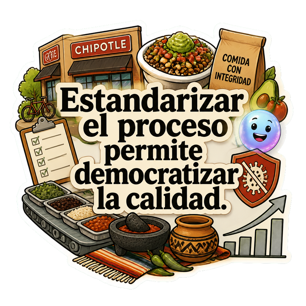 Estandarizar el proceso permite democratizar la calidad.