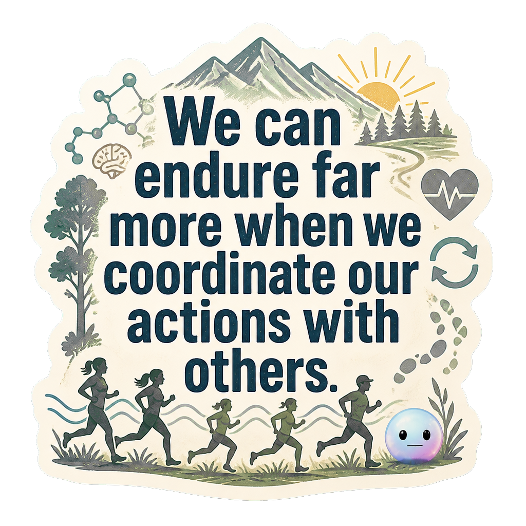 We can endure far more when we coordinate our actions with others.