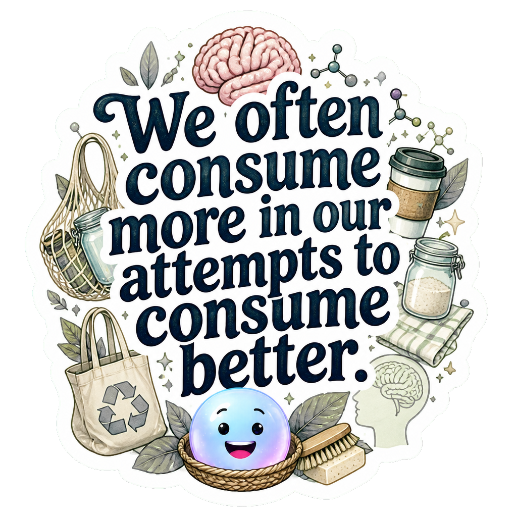 We often consume more in our attempts to consume better.