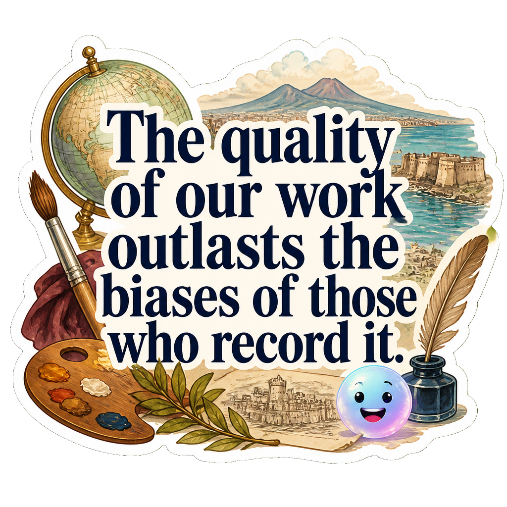 The quality of our work outlasts the biases of those who record it.