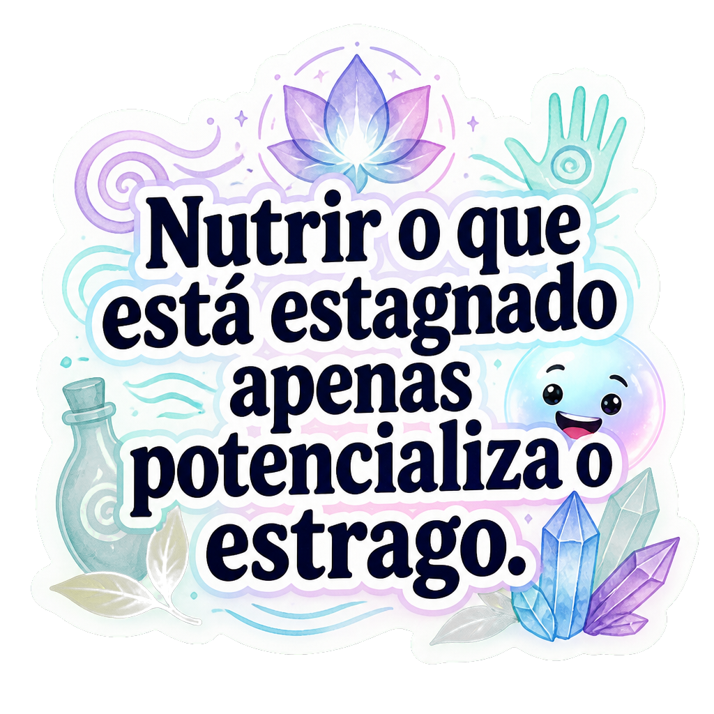 Nutrir o que está estagnado apenas potencializa o estrago.
