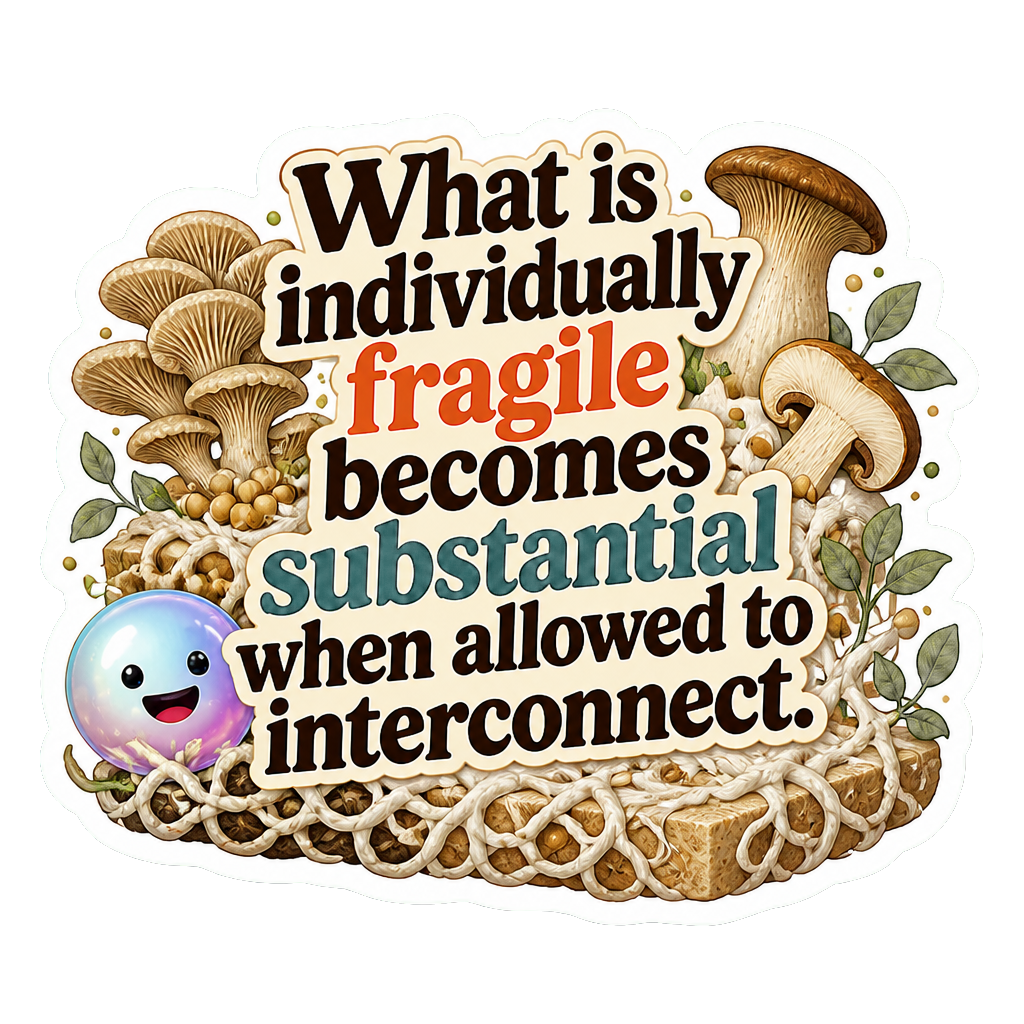 What is individually fragile becomes substantial when allowed to interconnect.
