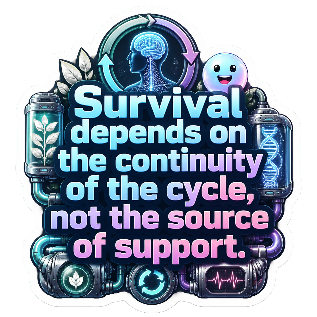 Survival depends on the continuity of the cycle, not the source of support.