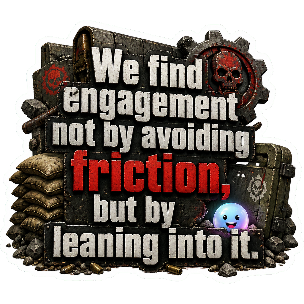 We find engagement not by avoiding friction, but by leaning into it.