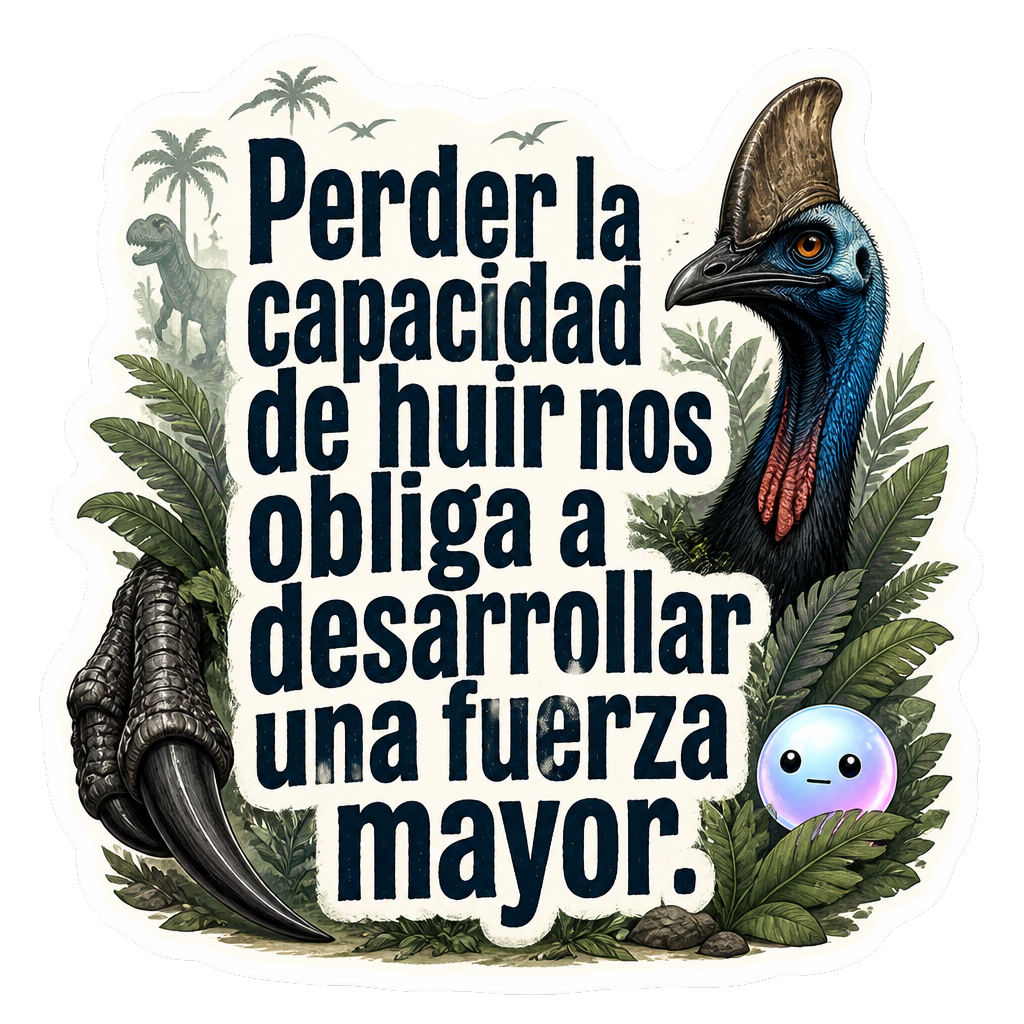 Perder la capacidad de huir nos obliga a desarrollar una fuerza mayor.