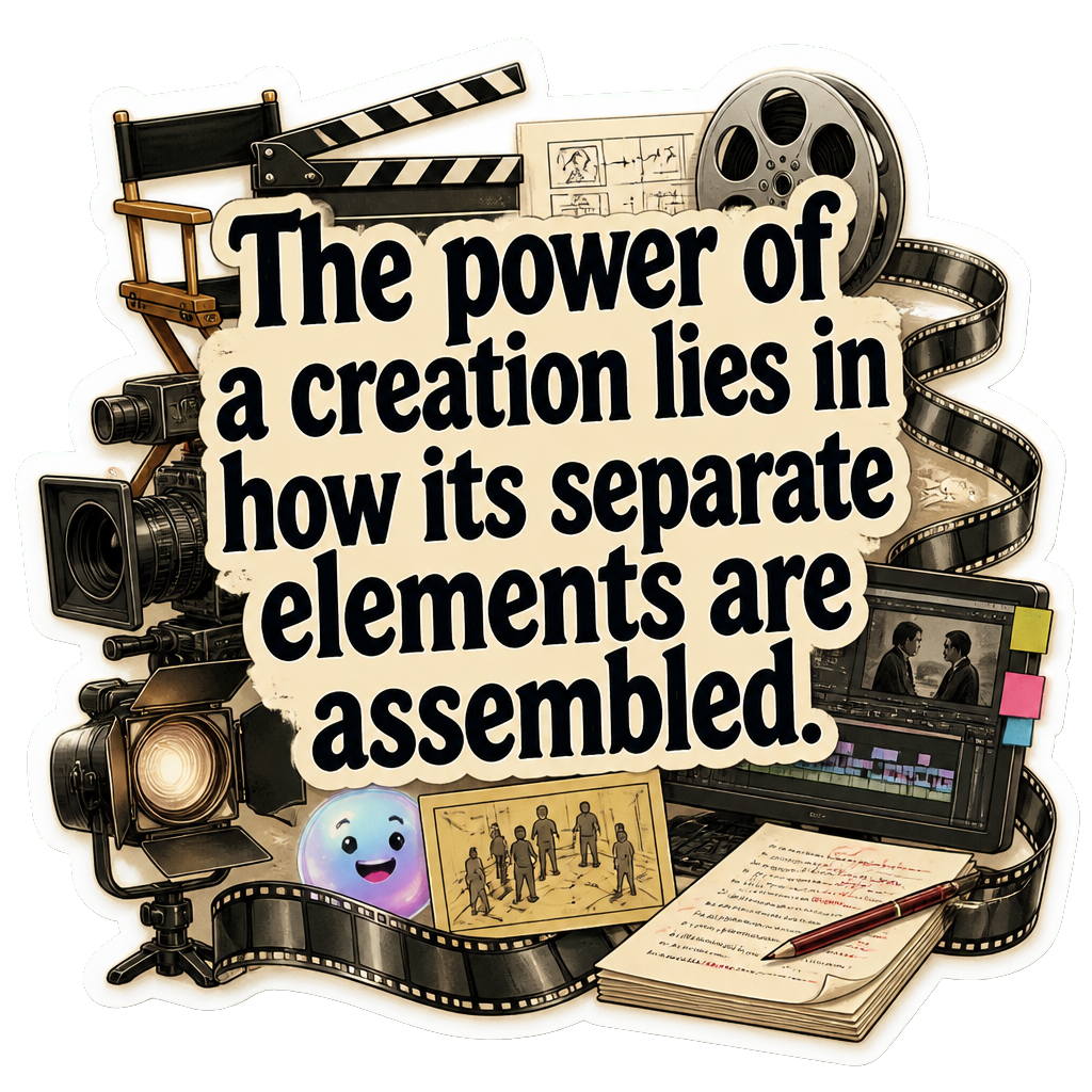 The power of a creation lies in how its separate elements are assembled.