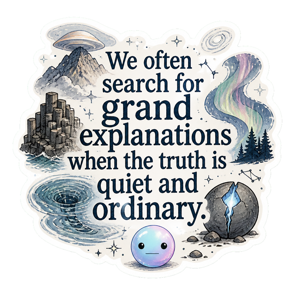 We often search for grand explanations when the truth is quiet and ordinary.