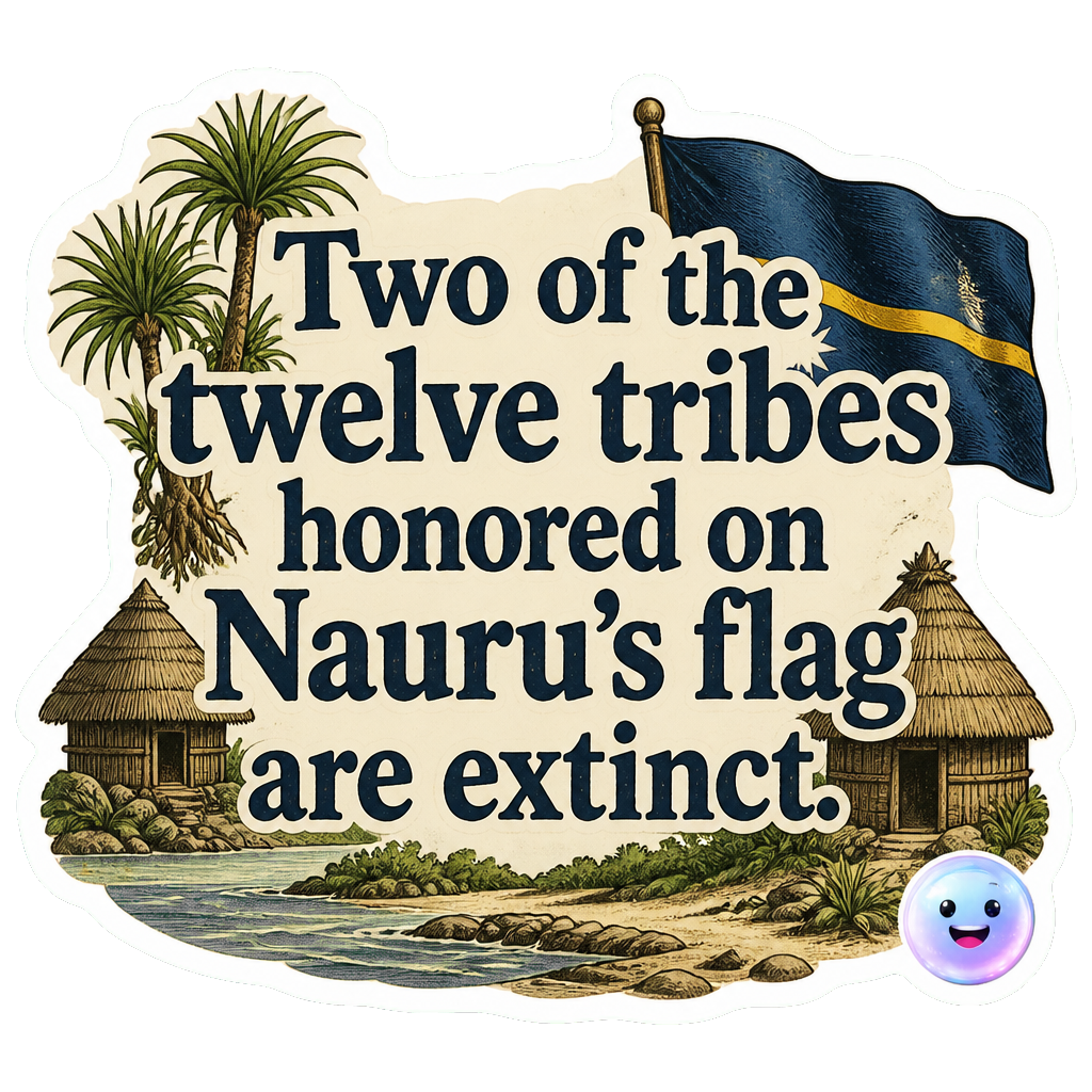 Two of the twelve tribes honored on Nauru's flag are extinct.