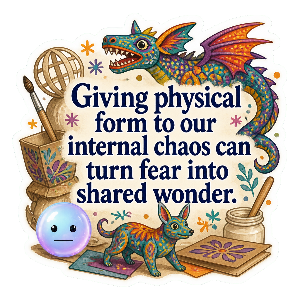 Giving physical form to our internal chaos can turn fear into shared wonder.