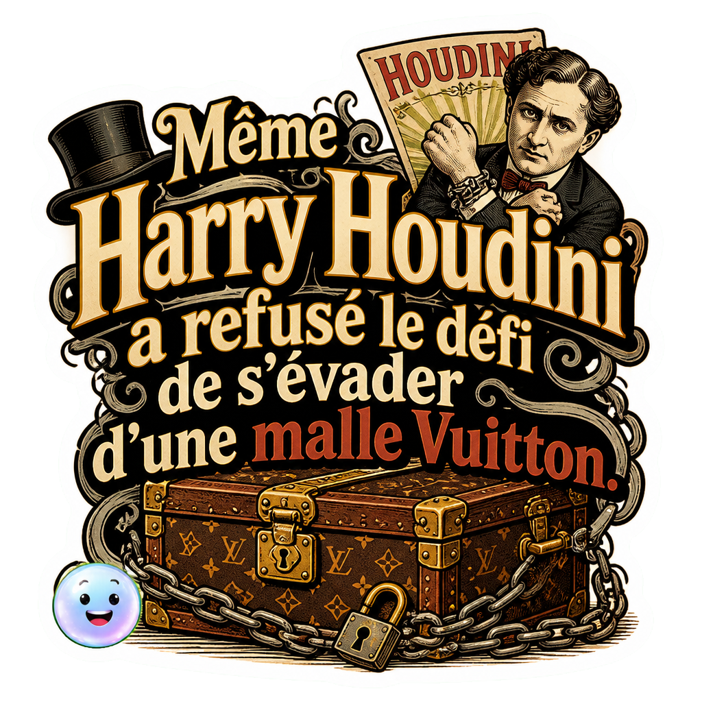 Même Harry Houdini a refusé le défi de s'évader d'une malle Vuitton.