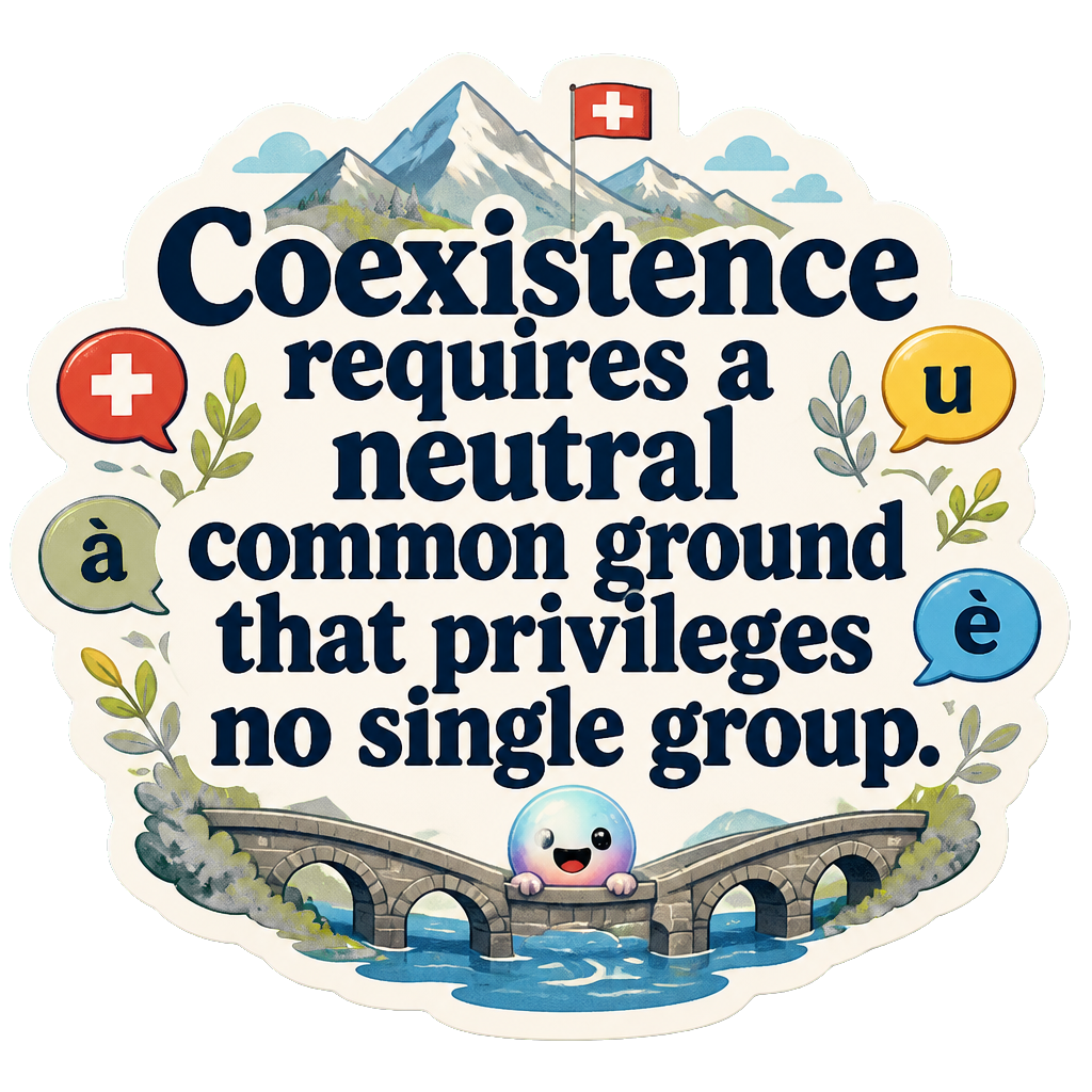 Coexistence requires a neutral common ground that privileges no single group.