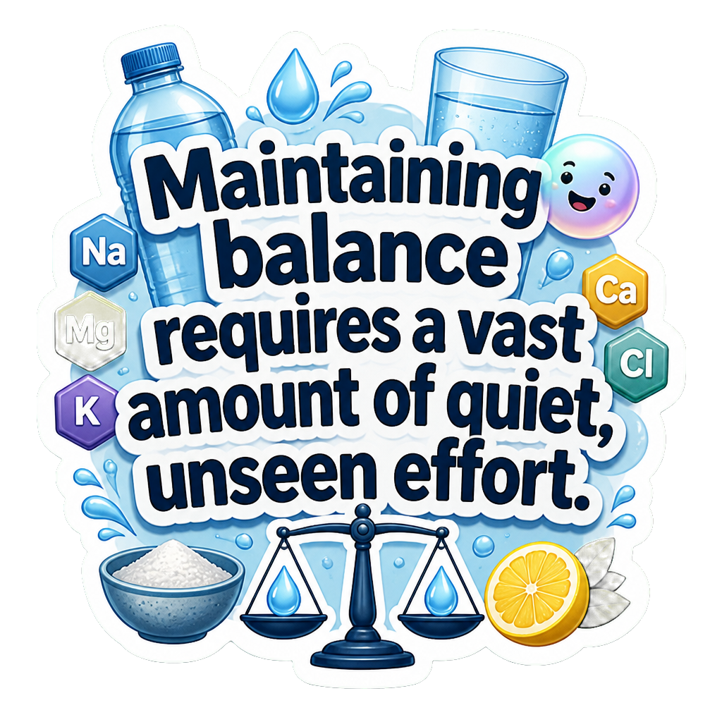 Maintaining balance requires a vast amount of quiet, unseen effort.