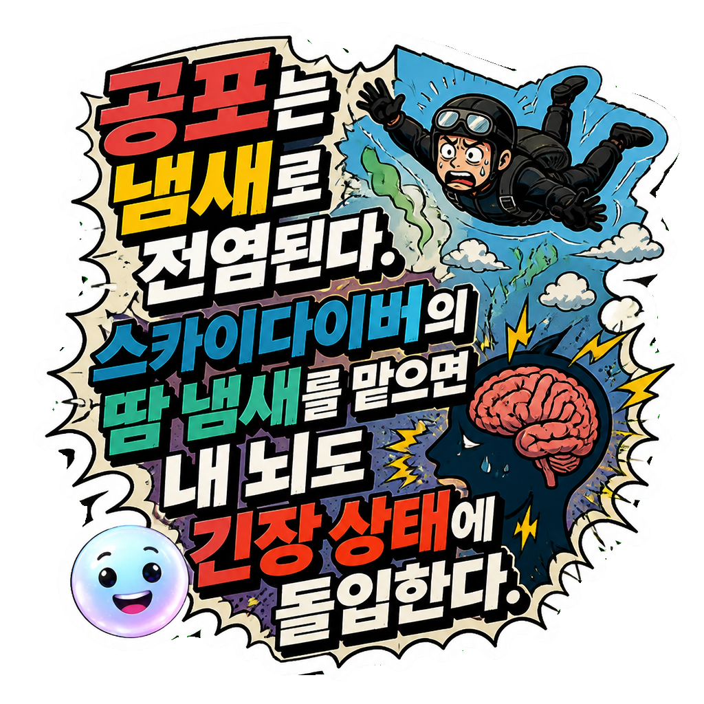 공포는 냄새로 전염된다. 스카이다이버의 땀 냄새를 맡으면 내 뇌도 긴장 상태에 돌입한다.