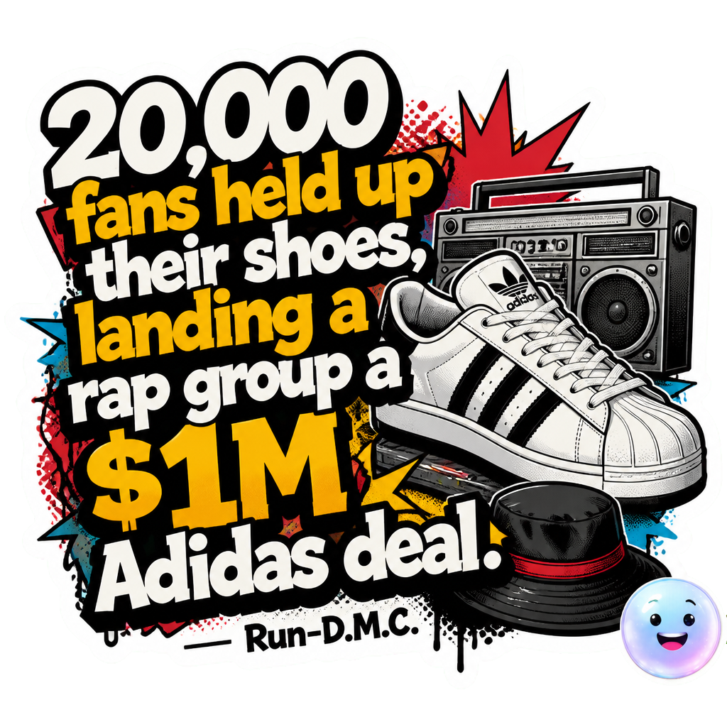 20,000 fans held up their shoes, landing a rap group a $1M Adidas deal.