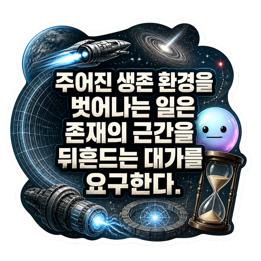 주어진 생존 환경을 벗어나는 일은 존재의 근간을 뒤흔드는 대가를 요구한다.