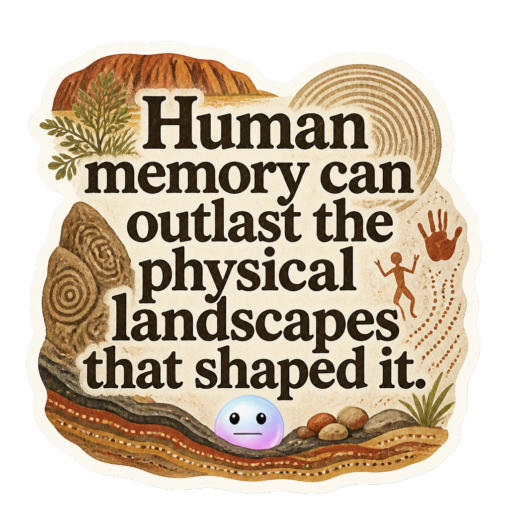 Human memory can outlast the physical landscapes that shaped it.
