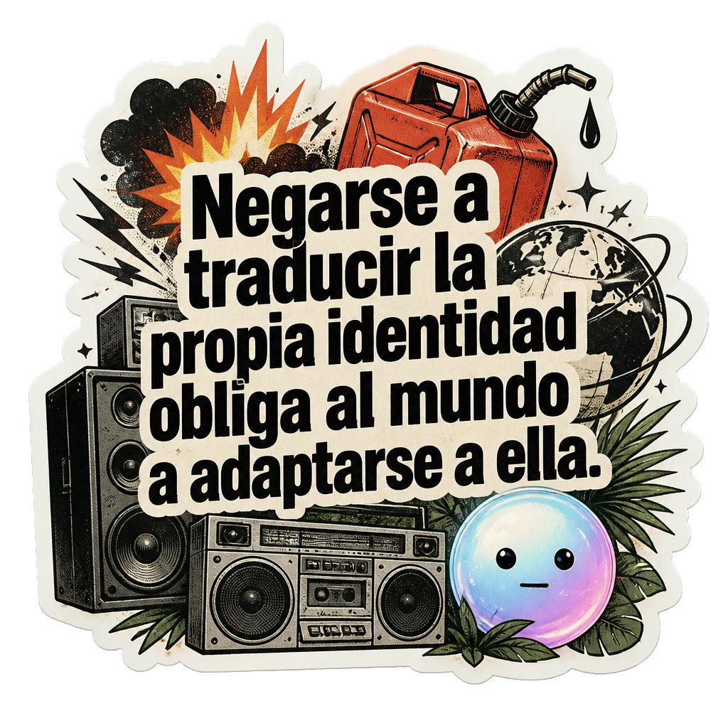 Negarse a traducir la propia identidad obliga al mundo a adaptarse a ella.