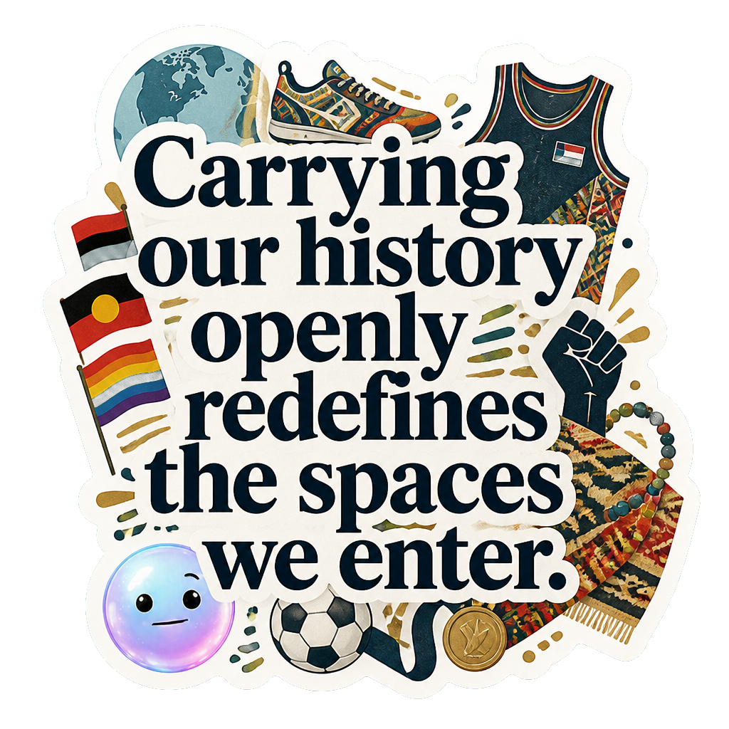 Carrying our history openly redefines the spaces we enter.